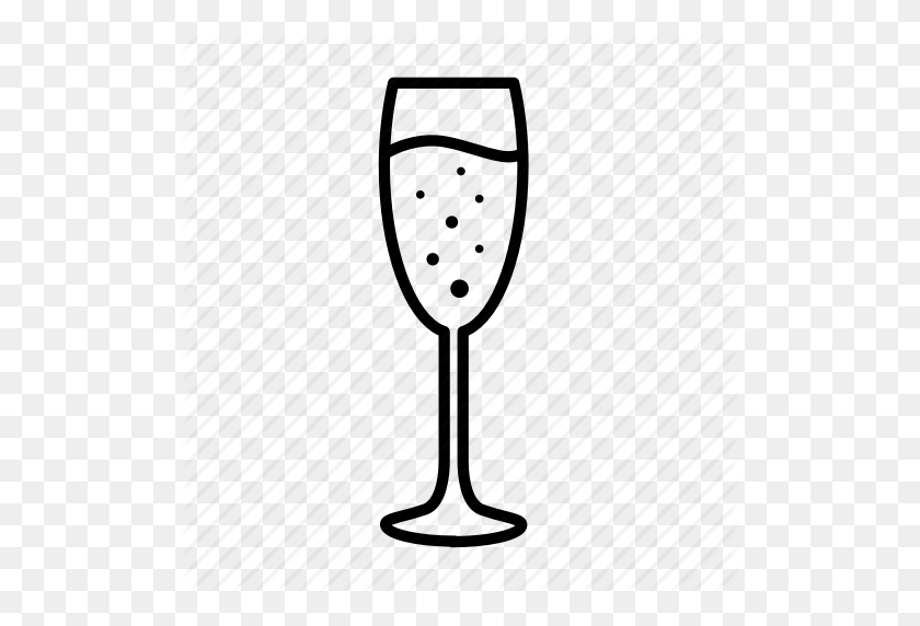 512x512 Алкоголь, Пузыри, Празднование, Шампанское, Коктейль, Напиток, Значок Вина - Пузыри Шампанского Png