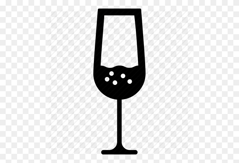 512x512 Alcohol, Celebrate, Champagne, Drink, Glass, Wine Icon - Champagne Glass PNG