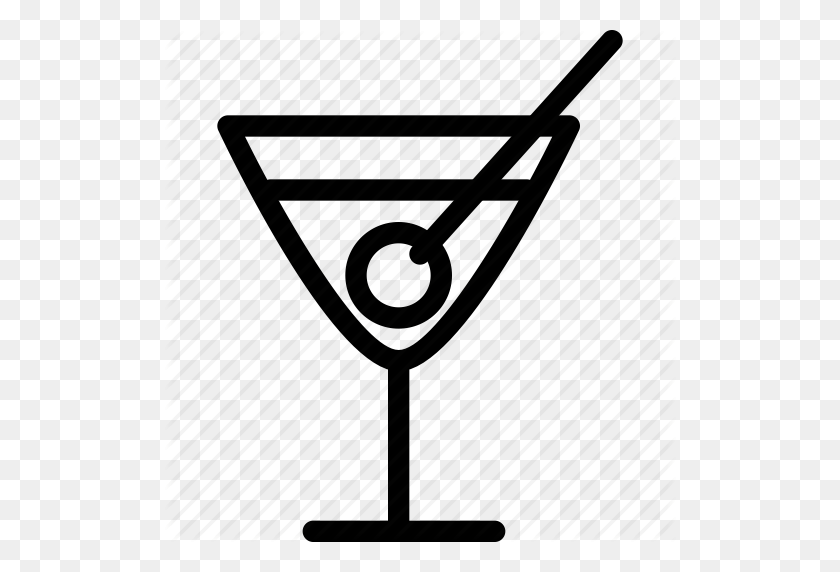 512x512 Alcohol, Cóctel, Copa De Cóctel, Bebidas, Vidrio, Icono De Línea, Icono De Vino - Imágenes Prediseñadas De Vaso De Limonada