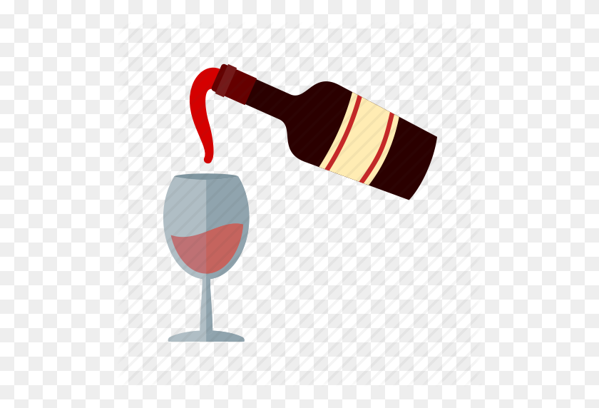 512x512 Alcohol, Drink, Glass, Pouring, Red, Restaurant, Wine Icon - Wine Pouring Clipart
