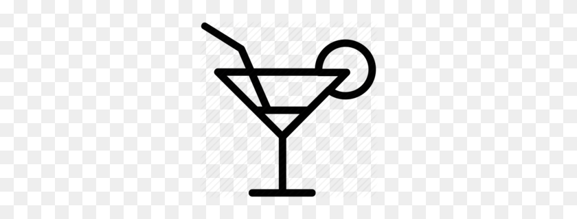 260x260 Alcoholic Drink Clipart - Drink Clipart Black And White