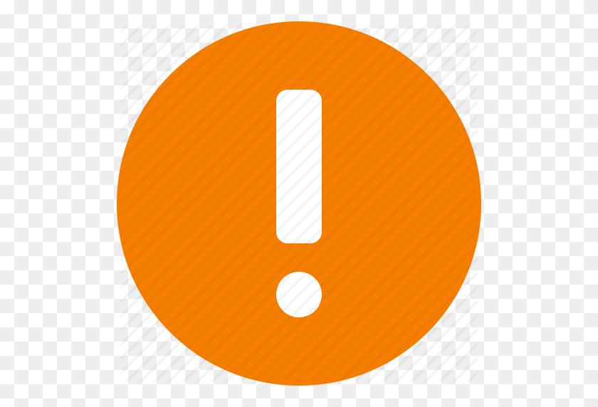 512x512 Alerta, Atención, Precaución, Círculo, Peligro, Naranja, Icono De Advertencia - Icono De Advertencia Png