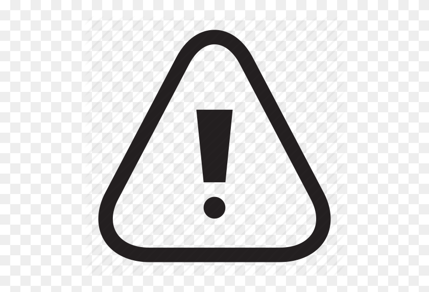 512x512 Alert, Caution, Exclamation, Message, Pop Up, Stop, Triangle - Warning Icon PNG