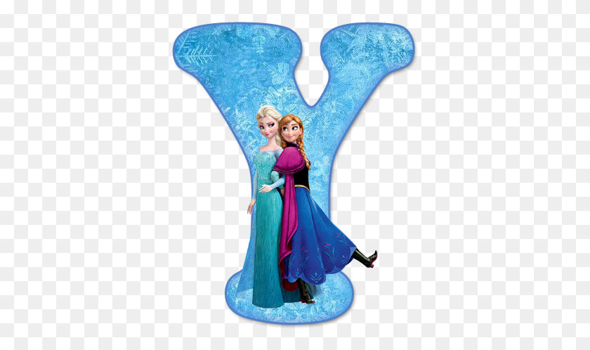 352x438 Alfabeto De Ana, Elsa Y Olaf De Frozen Letters - Elsa Frozen Png