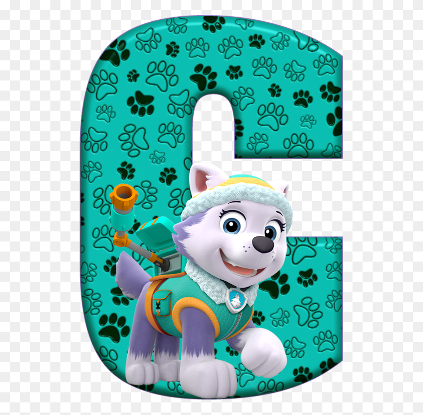 523x765 Alfabeto Decorativo De La Patrulla Canina - La Patrulla Canina Everest Png