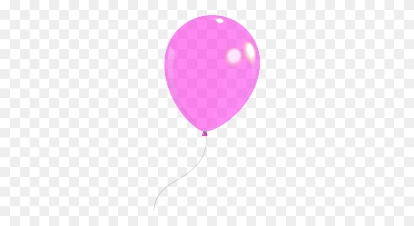 217x400 Alfabeto Hecho Con Globos Clip Art Clip Art - Pink Balloon Clipart