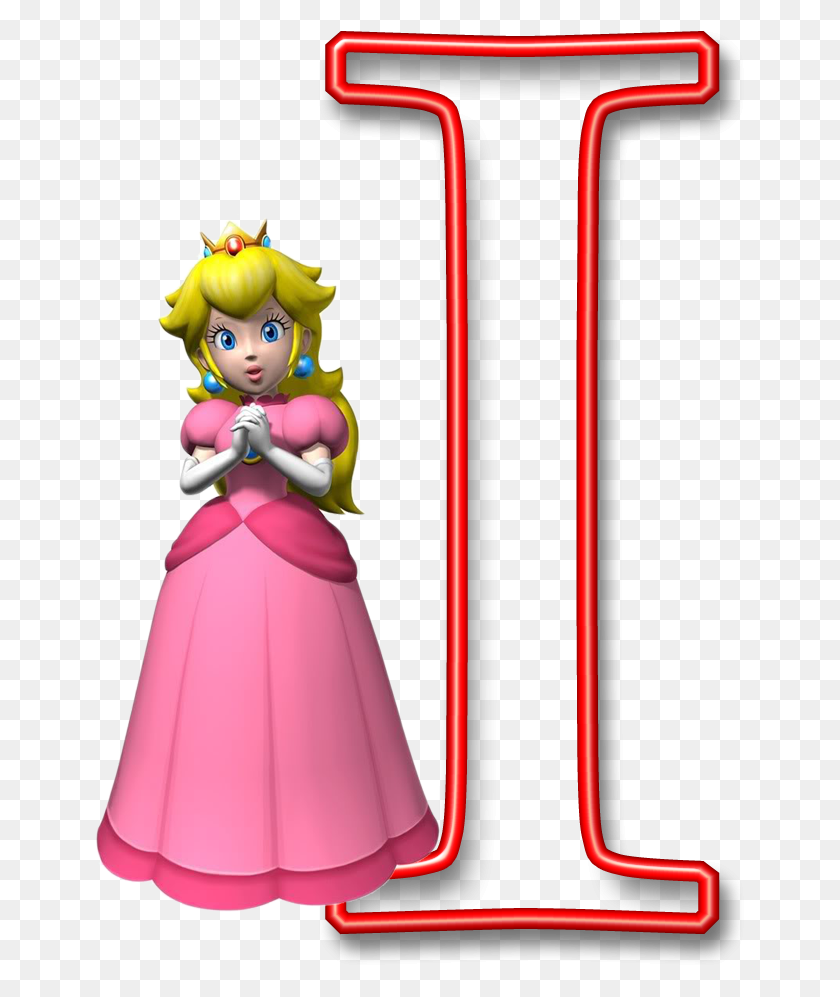 650x937 Alfabeto Mario Bros I Amazing Alphabets Letters - Princess Peach Clipart
