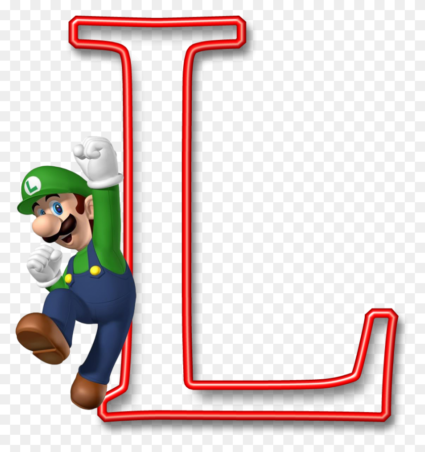 876x937 Alfabeto Mario Bros L Удивительные Буквы Алфавита - Клипарт Братьев Марио