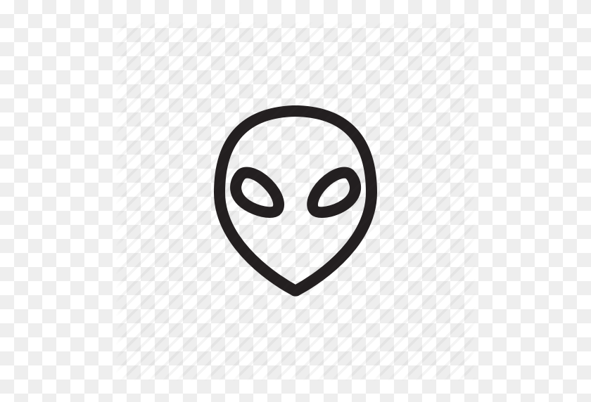 512x512 Инопланетянин, Голова Пришельца, Инопланетяне, Монстр, Космос, Значок Нло - Голова Пришельца Png