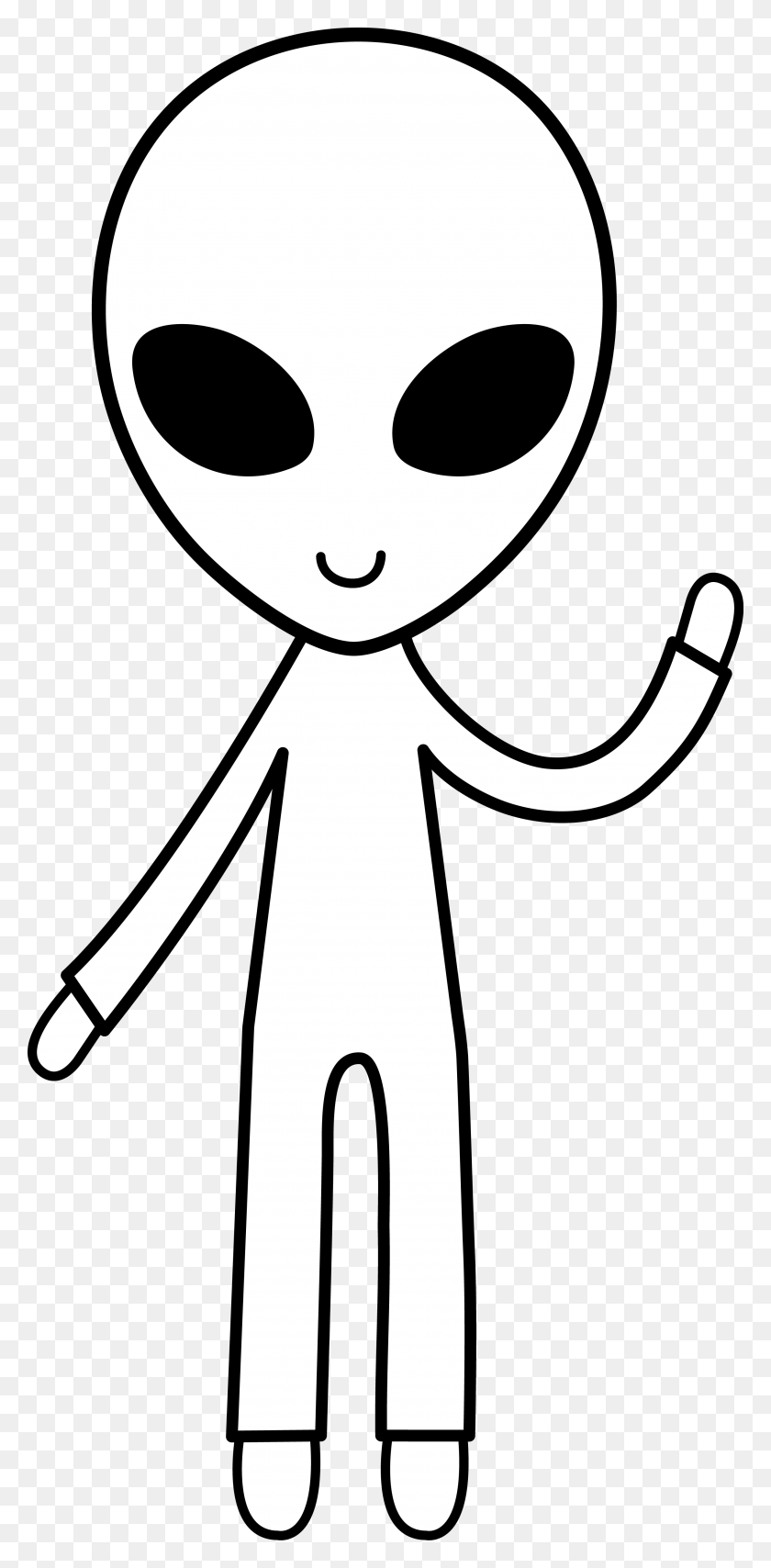 2540x5367 Alien Clip Art - Cereal Clipart Black And White