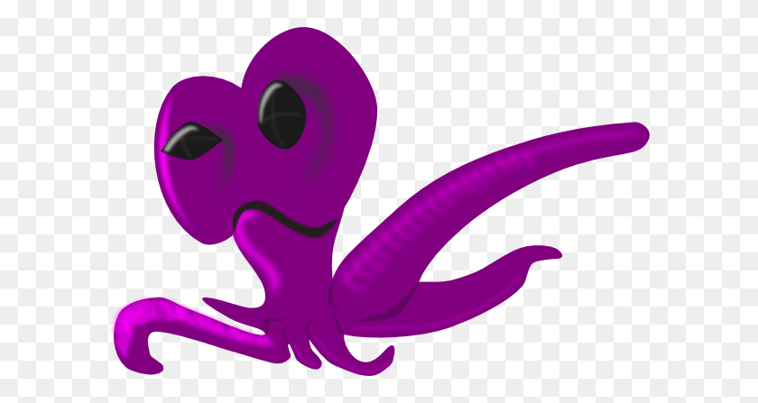 600x387 Alien Clipart Purple Alien - Alien Head Clipart