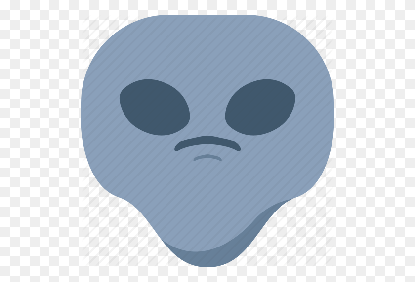 512x512 Alien, Emoji, Emoticon, Triste, Universo Icono - Alien Emoji Png
