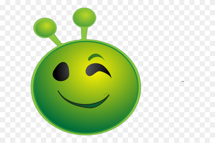 600x501 Alien Emoji Winking Clip Art - Wink Emoji Clipart