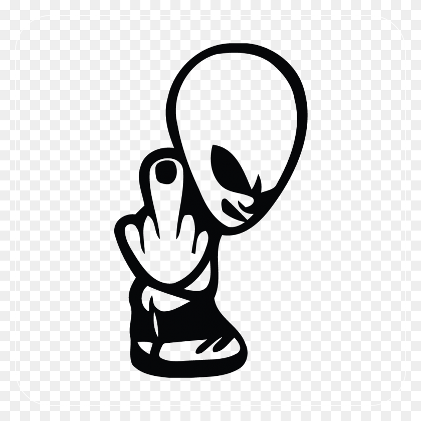 1052x1052 Alien Middle Finger - Middle Finger PNG