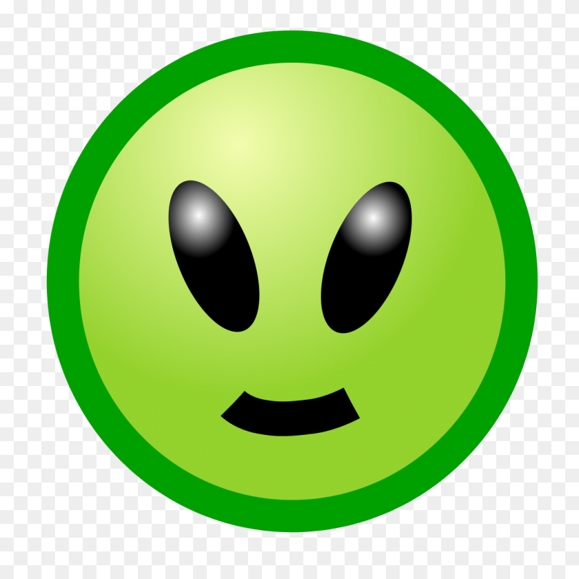 1024x1024 Alien Smiley - Alien Head PNG