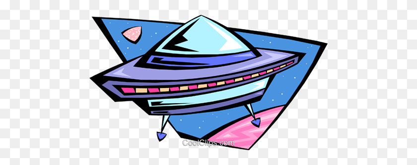 480x274 Инопланетный Космический Корабль Роялти Бесплатно Векторные Иллюстрации - Научно-Фантастический Клипарт
