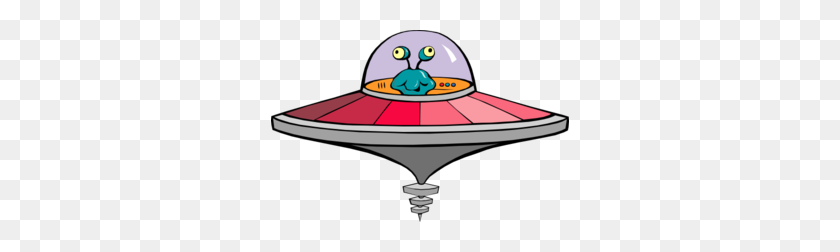 298x192 Clipart De Nave Espacial Alienígena - Cute Alien Clipart