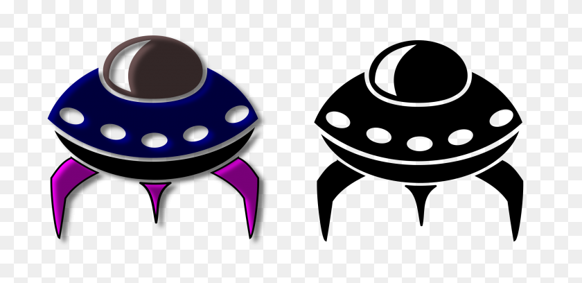 2400x1071 Alien Spaceship Icon Icons Png - Spaceship PNG