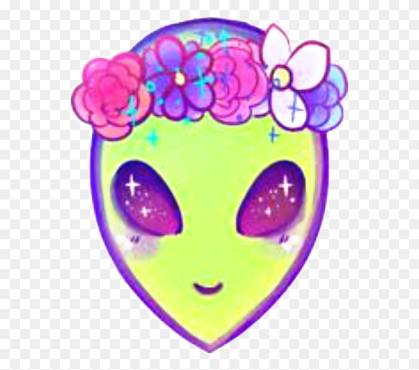 567x682 Alien Tumblr Cute Ovni Ovni - Cute Alien Clipart