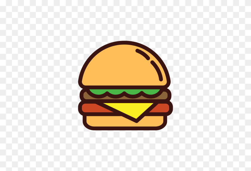 512x512 Alimentos, Livre De Fast Food - Гамбургер Png