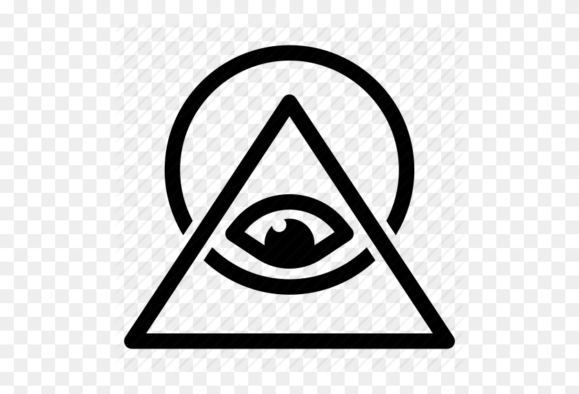 512x512 All, Eye, Illuminati, Occult, Power, Pyramid, Seeing Icon - Illuminati Eye PNG