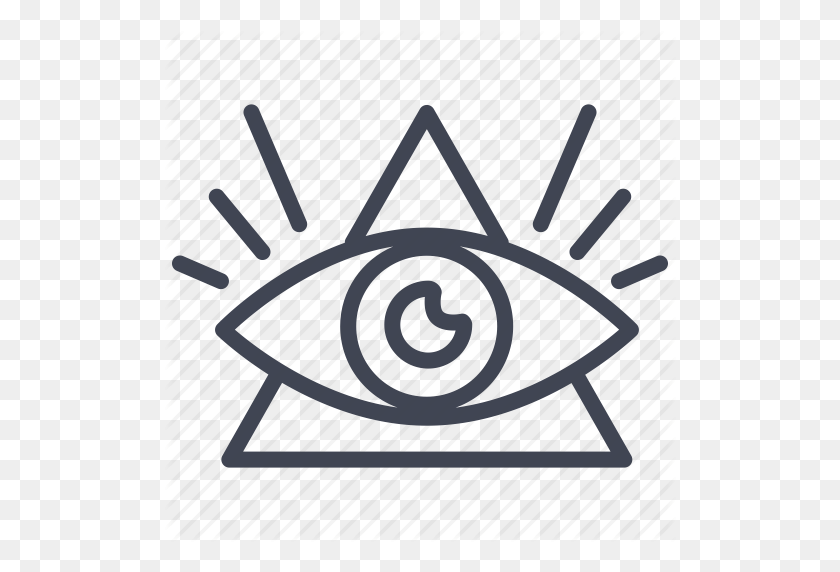 512x512 All, Eye, Miscellaneous, Pyramids, Seeing Icon - All Seeing Eye Clipart