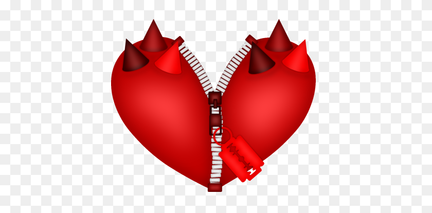 425x354 All Hearts Love Heart - Zipper Clipart