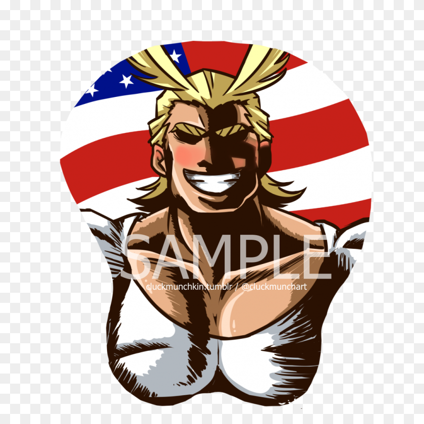 1011x1011 All Might Chest Mousepad - All Might PNG
