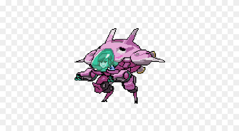 400x400 All Overwatch Pixel Sprays Transparent Format In Game - Dva PNG