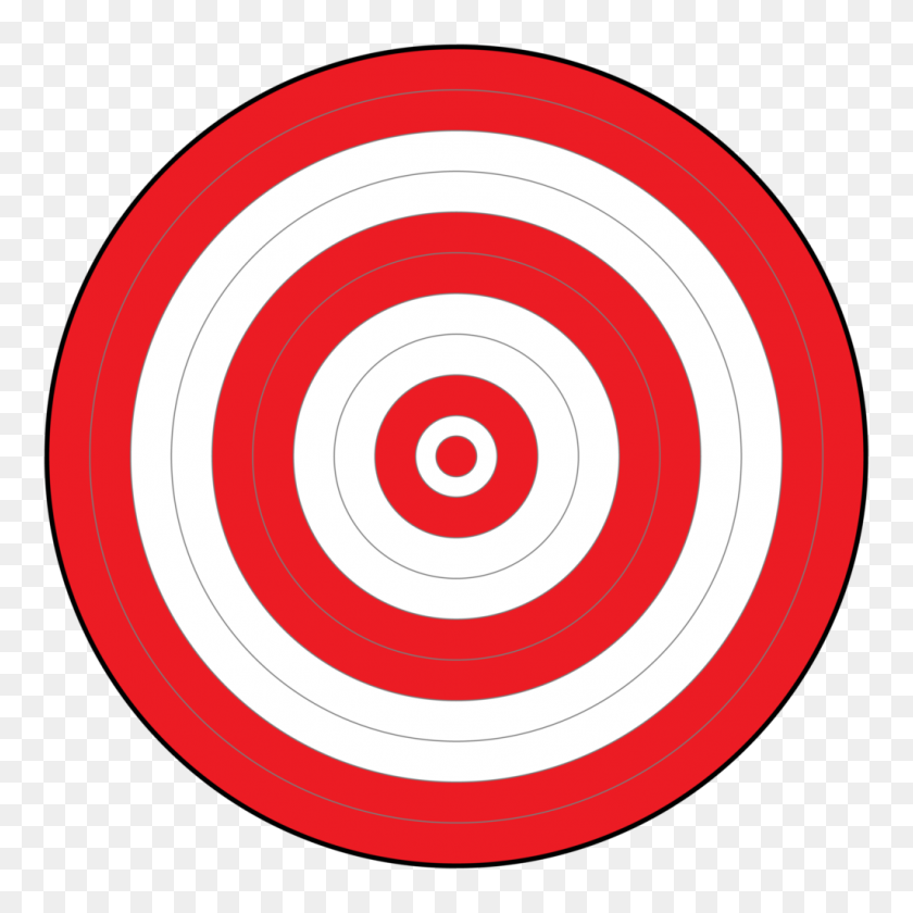 1024x1024 Все Red Bullseye Target Easy Eye Outdoors - Nerf Gun Clips