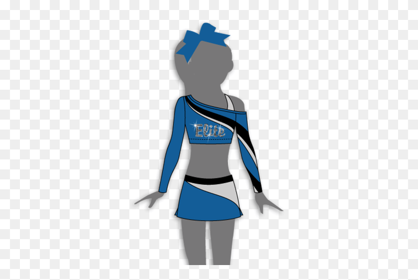 352x502 All Star Cheer Uniform Cute Or Captivating - Cheerleader Silhouette PNG