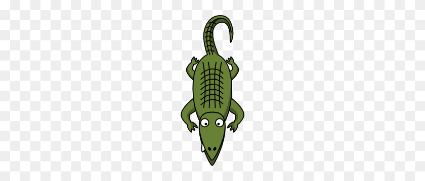 126x299 Alligator Clip Art - Cartoon Alligator Clipart