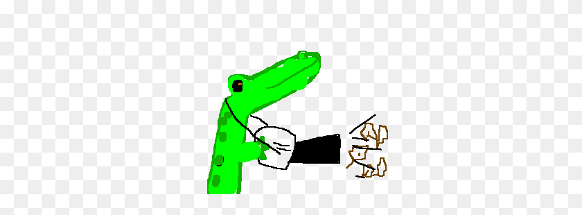 300x250 Alligator Learns To Use A Leaf Blower - Leaf Blower Clipart