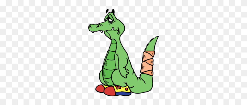 240x300 Alligator With A Broken Tail Clip Art - Orthopedic Clipart