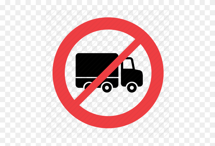 504x512 Allowed, Forbidden, No, Not, Prohibited, Sign, Truck Icon - Prohibited Sign PNG