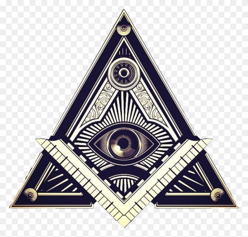 990x944 Allseeingeye Illuminati Triangle Freetoedit - Illuminati PNG