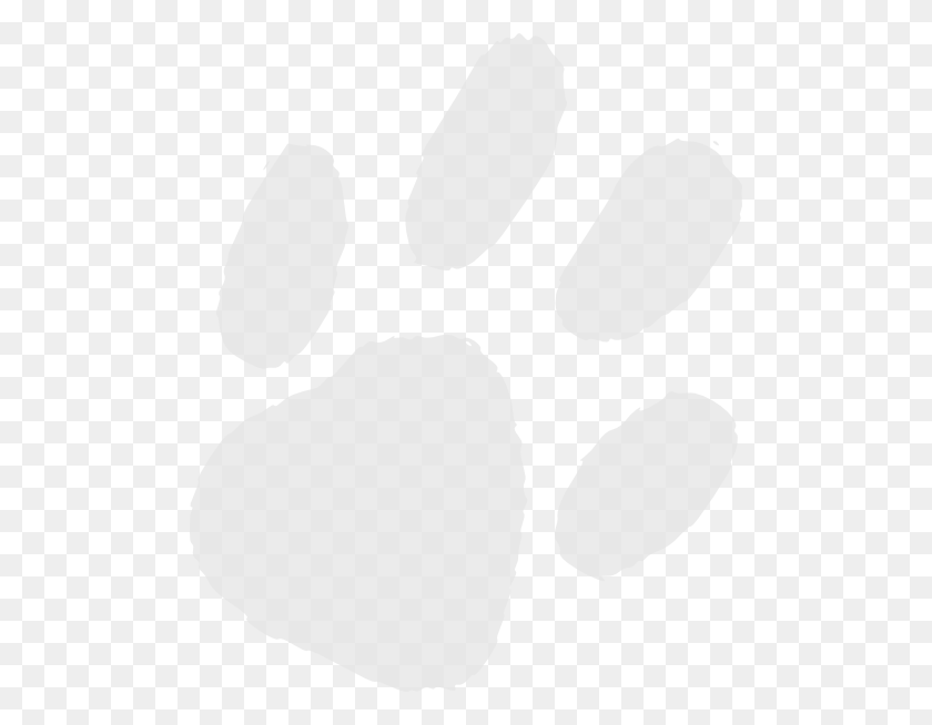 498x594 Almost Transparent Paw Print Png Large Size - Paw Print Clip Art Free