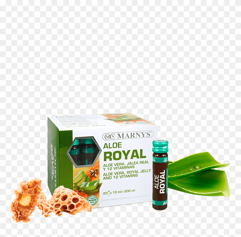 768x768 Aloe Royal Vials Marnys Aloe Vera + Jalea Real + Vitaminas - Aloe Vera Png