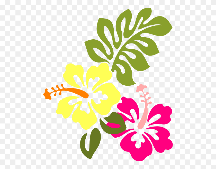 504x597 Клипарт Aloha Flowers - Гавайский Лей Клипарт