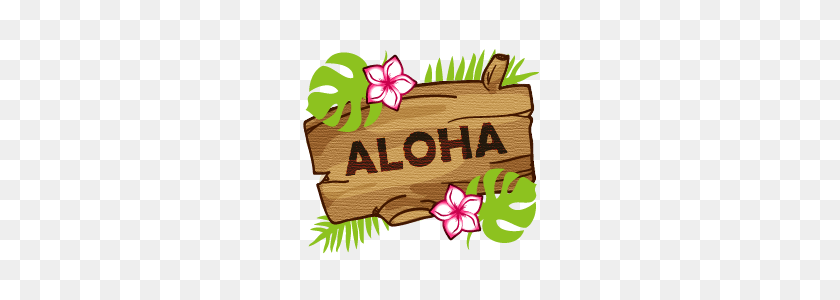 240x240 ¡Aloha! Hawaiano Tropical Etiqueta Engomada De La Línea De La Tienda De La Línea - Aloha Png