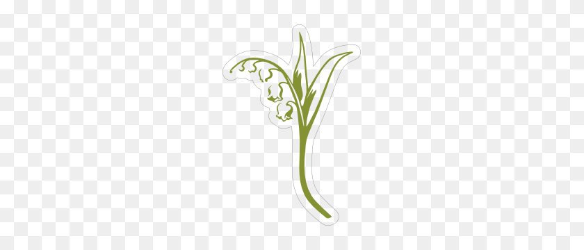 300x300 Alpha Phi Lily Of The Valley Sticker - Lily Of The Valley Clipart