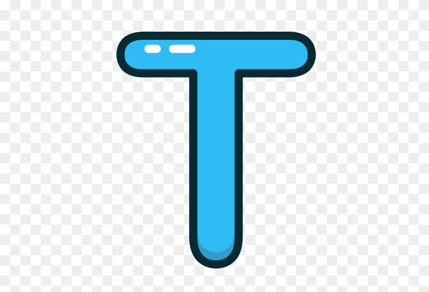 512x512 Alphabet, Blue, Letter, Letters, T Icon - Letter T PNG