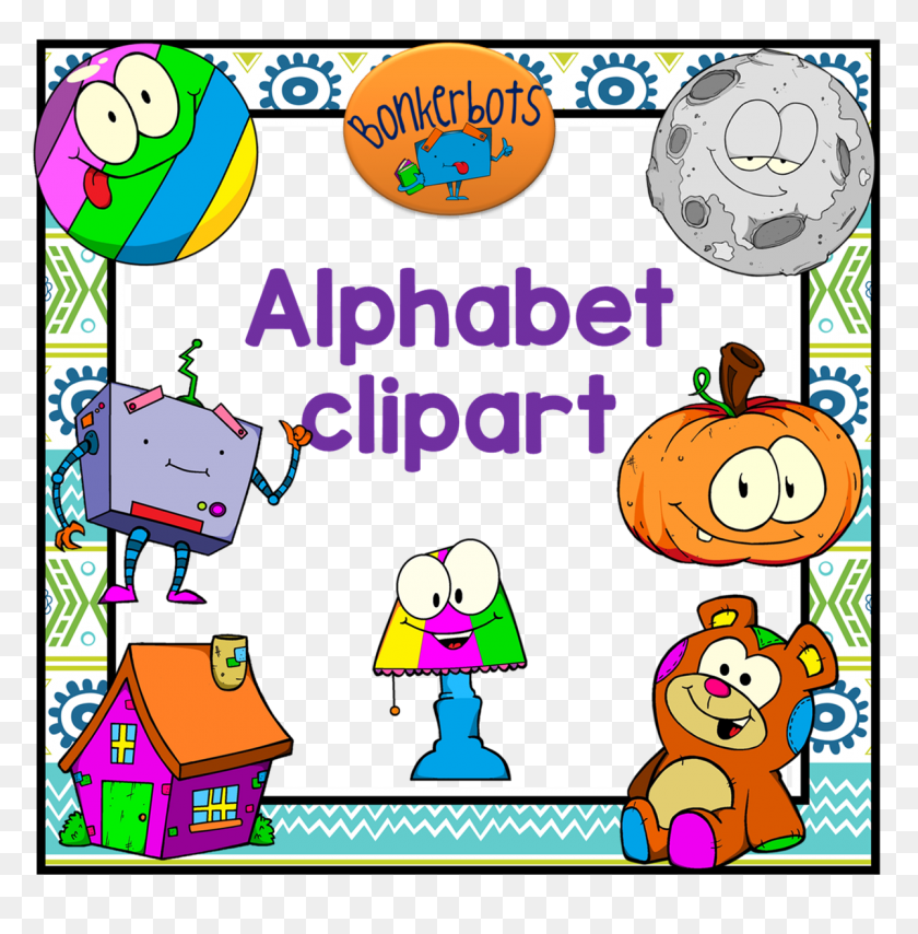 1200x1222 Alphabet Clipart Bonkerbots Learning The Alphabet - Phonics Clipart