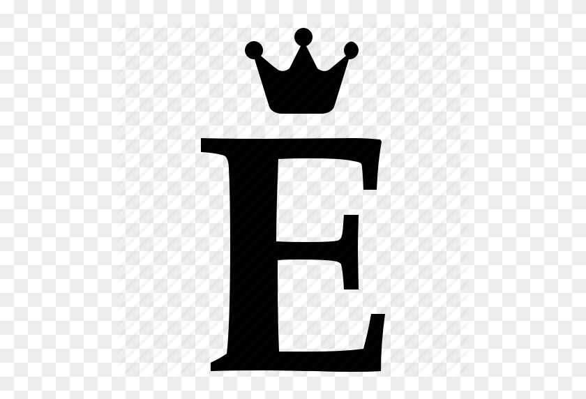 512x512 Alphabet, Crown, E, English, Letter, Royal Icon - Crown Royal Logo PNG