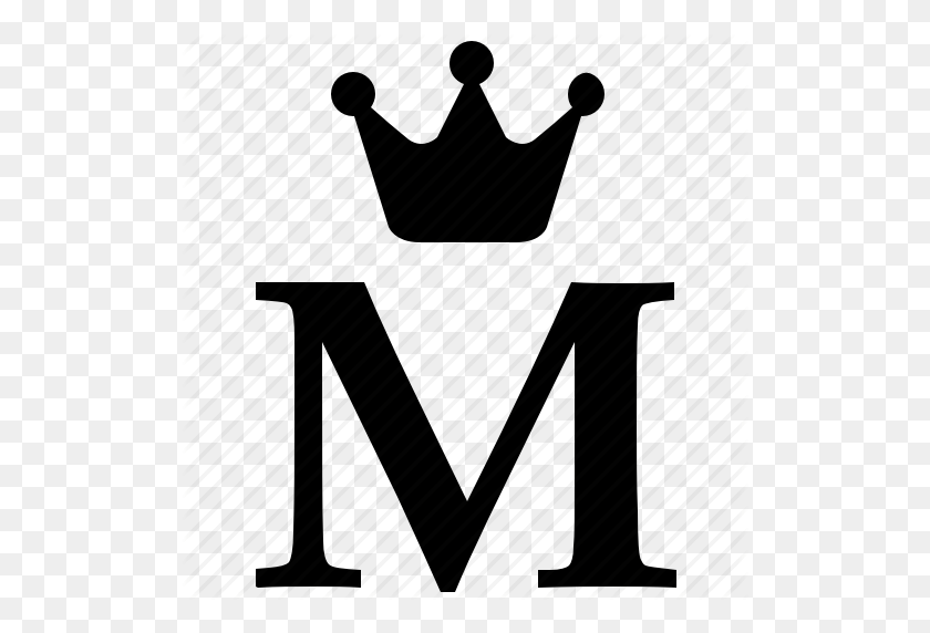 512x512 Английский Алфавит, Корона, Буква M, Королевский Значок - Буква M Png