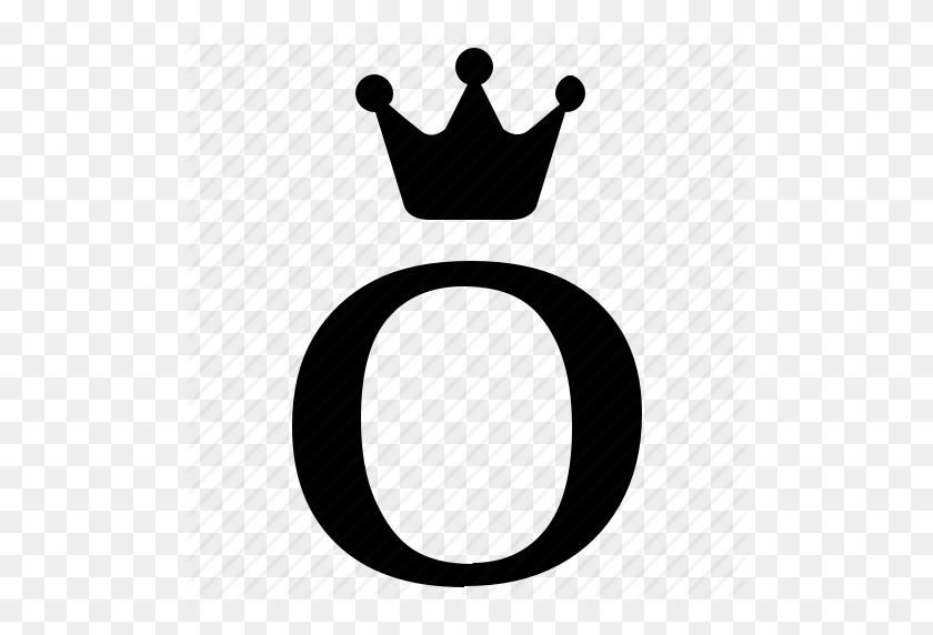 512x512 Alphabet, Crown, English, Letter, O, Royal Icon - Letter O PNG