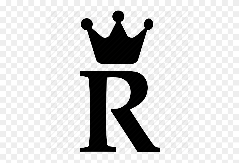 512x512 Alphabet, Crown, English, Letter, R, Royal Icon - R PNG