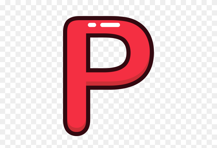 512x512 Алфавит, Буква, Буквы, P, Красный Значок - Буква P Png
