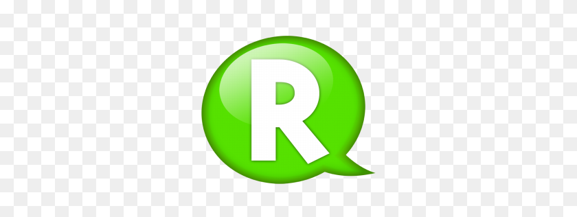 256x256 Alphabet, Letter, R Icon Free Of Speech Balloon Green Icons - Letter R PNG