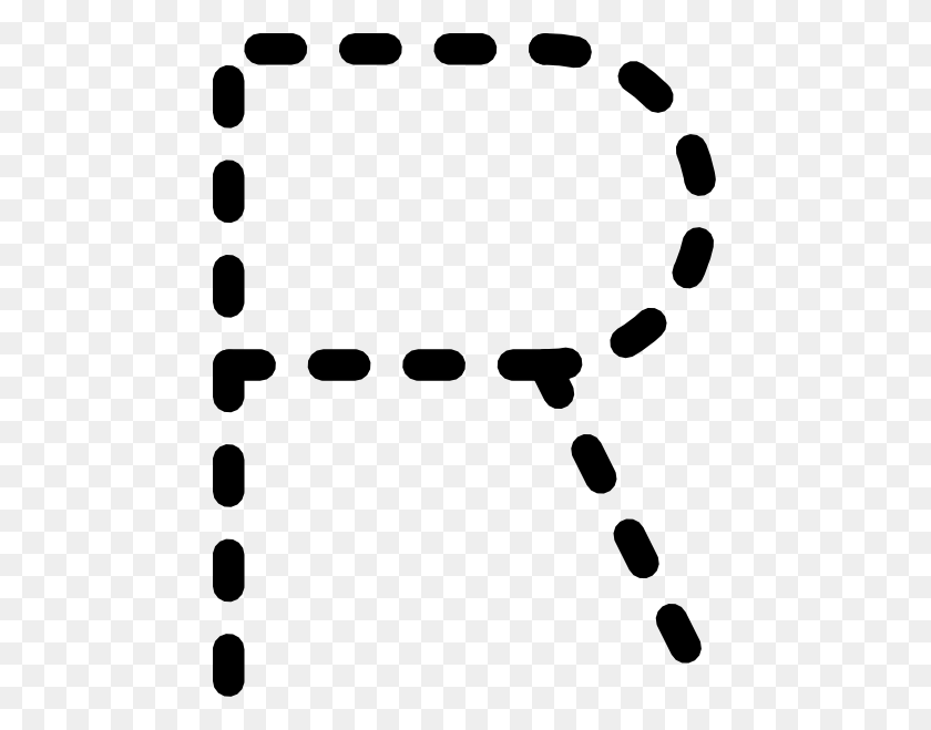 456x599 Alphabet Tracing Letter R Clip Art - Letter R Clipart